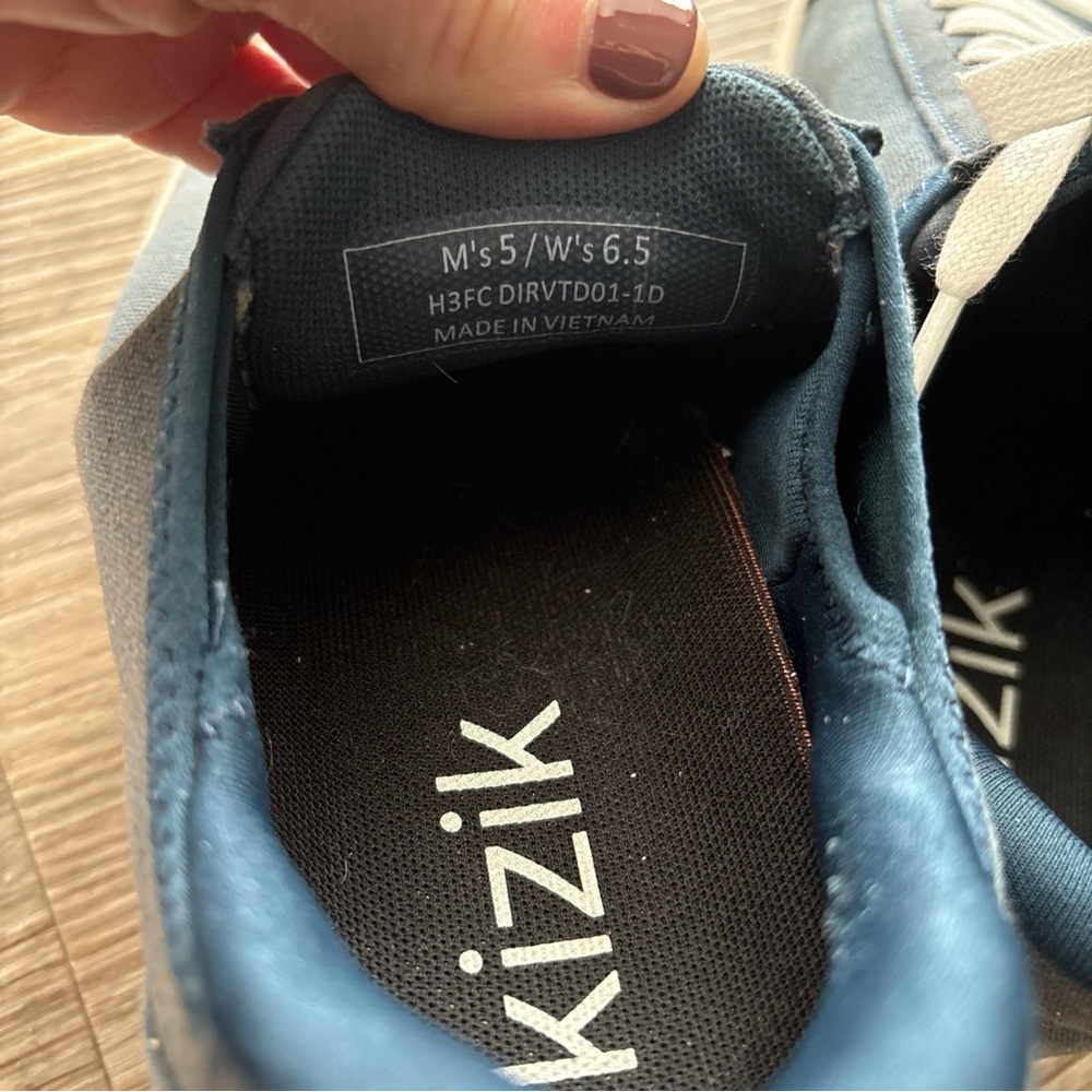 Kizik Unisex Irvine Blue Shoes Mens Size 5 Womens 6.5 Canvas Hands Free Sneakers - Picture 7 of 11